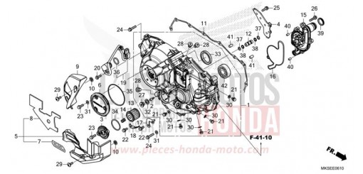 KURBELGEHAEUSEABDECKUNG (CRF1100D/D2/D4/DL/DL2/DL4) CRF1100D4M de 2021